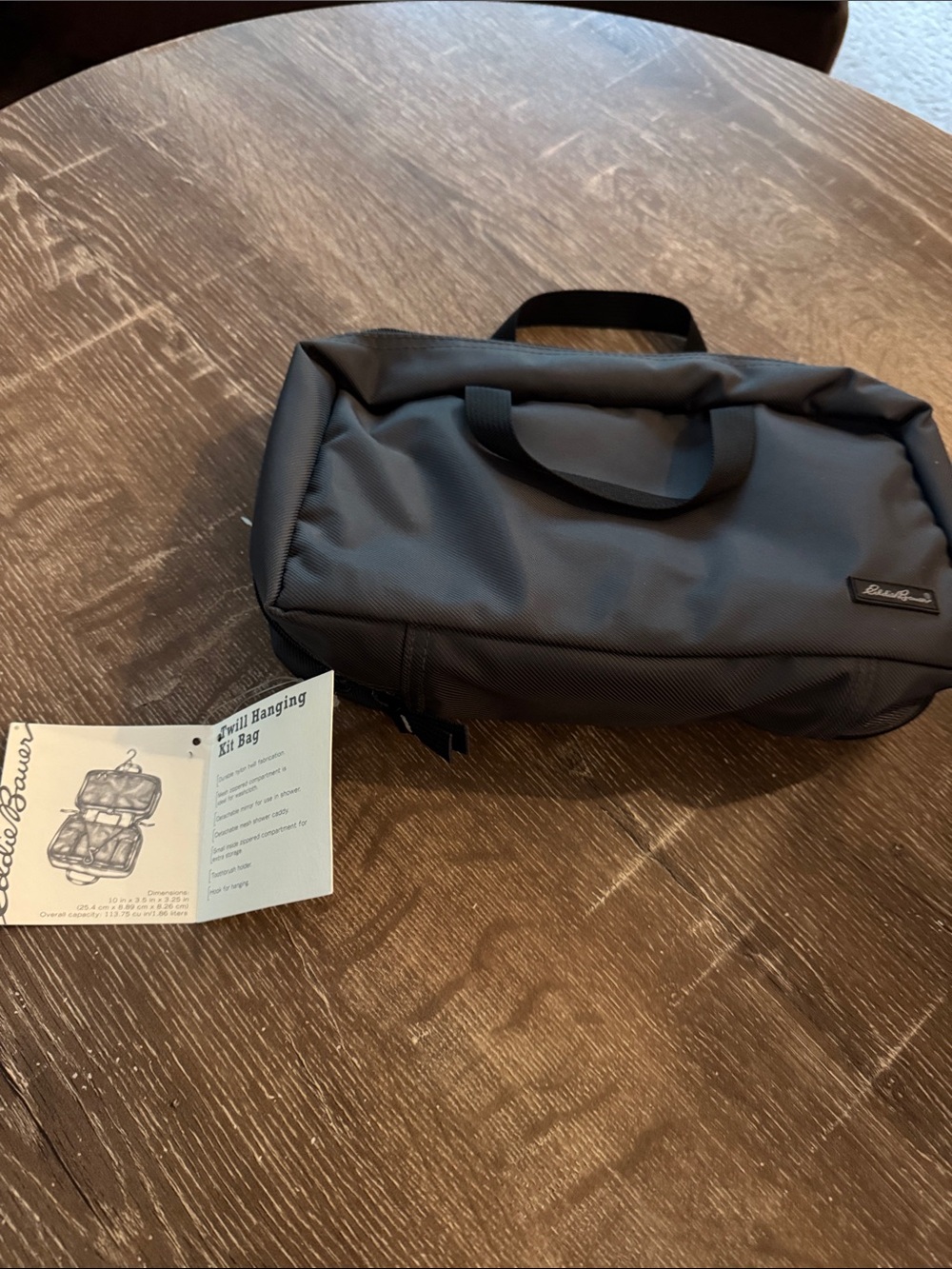 Eddie Bauer Black Men's Toiletry Kit with Carry Handle